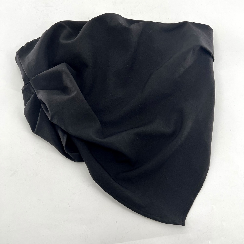 Zara Womens Black Strapless Draped Handkerchief Hem Tube Top Size Large L 30 - Picture 2 of 4